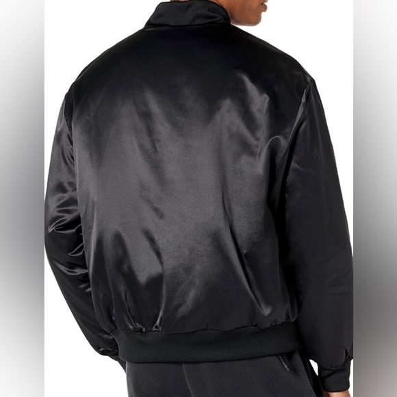 NWT Adidas Originals Men's Adicolor Trefoil Satin H09165 Bomber Jacket - Picture 2 of 14